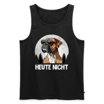Deutscher Boxer Stur HEUTE NICHT Hundebesitzer - Männer Premium Bio Tank Top - Schwarz - Vorne - Michal (187cm)