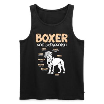 BOXER DOG BREAKDOWN German Boxer Funny - Men's Premium Organic Tank Top - black - Front - AI Model Male 178 light (178cm)