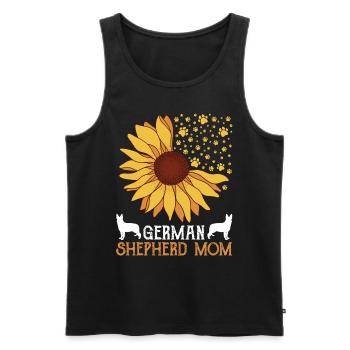 GERMAN SHEPHERD MOM Deutscher Schäferhund - Männer Premium Bio Tank Top - Schwarz - Vorne - Michal (187cm)
