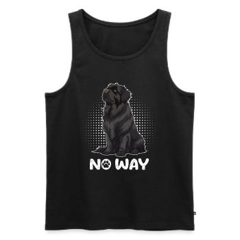 Newfoundland Dog Owner NO WAY Stubborn Funny - Men's Premium Organic Tank Top - black - Front - AI Model Male 178 light (178cm)