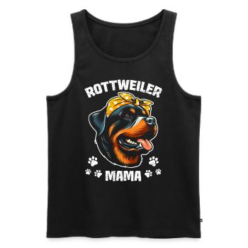 Rottweiler MAMA Rottweiler Besitzerin Rottie - Männer Premium Bio Tank Top - Schwarz - Vorne - AI Model Male 178 light (178cm)