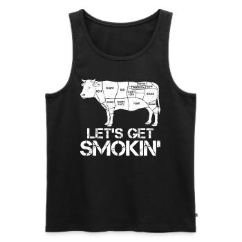 Grill Master LET'S SMOKE Meat Lovers - Men's Premium Organic Tank Top - black - Front - AI Model Male 178 light (178cm)