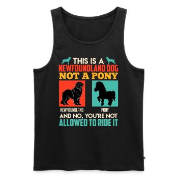 Newfoundland NO PONY Funny Newfoundland - Men's Premium Organic Tank Top - black - Front - Michal (187cm)