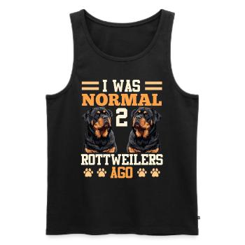 Le propriétaire de Rottie était normal il y a 2 ROTTWEILERS - Débardeur bio Premium Homme - noir - Devant - Michal (187cm)