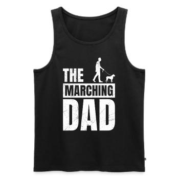 Deutscher Boxer THE MARCHING DAD Lustiges - Männer Premium Bio Tank Top - Schwarz - Vorne - Michal (187cm)