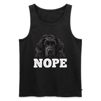 Newfoundland NOPE Newfie Dog Owner Funny - Men's Premium Organic Tank Top - black - Front - Michal (187cm)