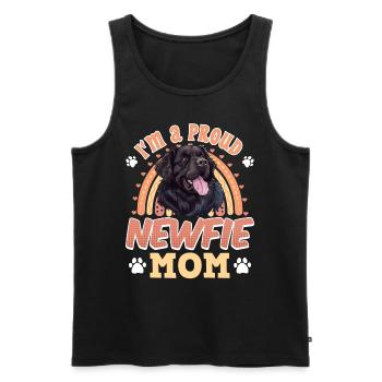 Newfoundland owner I'M A PROUD NEWFIE MOM - Men's Premium Organic Tank Top - black - Front - Michal (187cm)