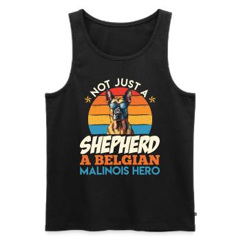 Malinois Held MEHR ALS NUR EIN SHEPHERD MALINOIS - Männer Premium Bio Tank Top - Schwarz - Vorne - AI Model Male 178 light (178cm)