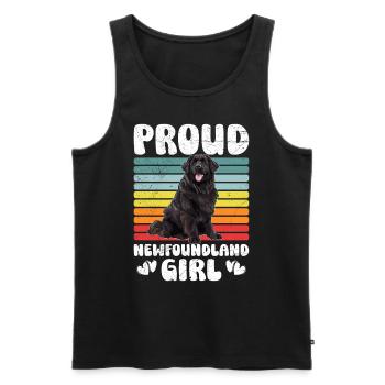 Terre-Neuve FIÈRE FILLE NEWFIE TERRE-NEUVE - Débardeur bio Premium Homme - noir - Devant - Michal (187cm)