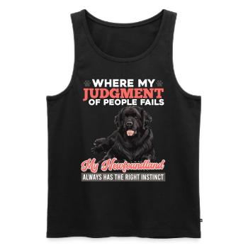 Neufundländer WO MEINE MENSCHENKENNTNISSE VERSAGEN - Männer Premium Bio Tank Top - Schwarz - Vorne - Michal (187cm)
