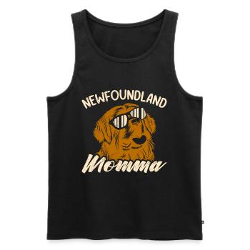 Hundemama NEUFUNDLÄNDER MAMI Newfie Momma - Männer Premium Bio Tank Top - Schwarz - Vorne - Michal (187cm)