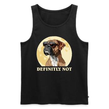 Boxer allemand CERTAINEMENT PAS propriétaire de chien boxer - Débardeur bio Premium Homme - noir - Devant - Michal (187cm)