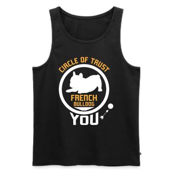 French Bulldog CIRCLE OF TRUST FRENCH - Men's Premium Organic Tank Top - black - Front - Michal (187cm)