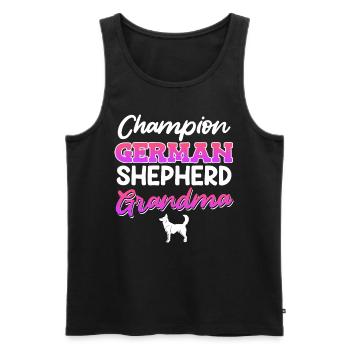 Deutscher Schäferhund CHAMPION GERMAN SHEPHERD - Männer Premium Bio Tank Top - Schwarz - Vorne - Michal (187cm)