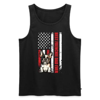 Bouledogue français Meilleur papa Frenchie - Débardeur bio Premium Homme - noir - Devant - Michal (187cm)