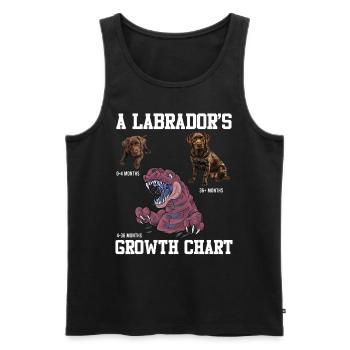 Labrador Liebhaber Labrador WACHSTUMSTABELLE - Männer Premium Bio Tank Top - Schwarz - Vorne - AI Model Male 178 light (178cm)