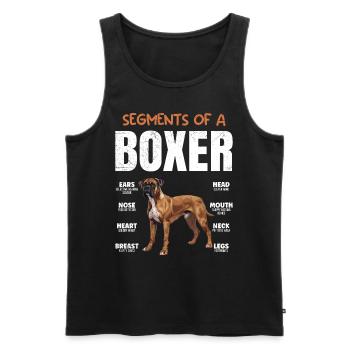 German Boxer COMPONENTS OF A BOXER Funny - Men's Premium Organic Tank Top - black - Front - AI Model Male 178 light (178cm)