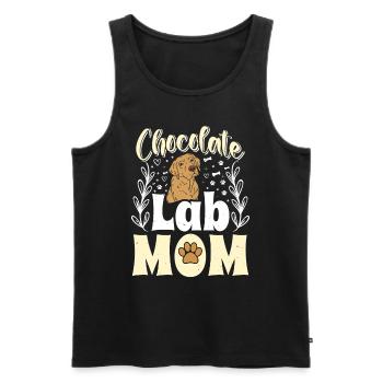Brauner Labrador CHOCOLATE LAB MOM Labrador - Männer Premium Bio Tank Top - Schwarz - Vorne - AI Model Male 178 light (178cm)