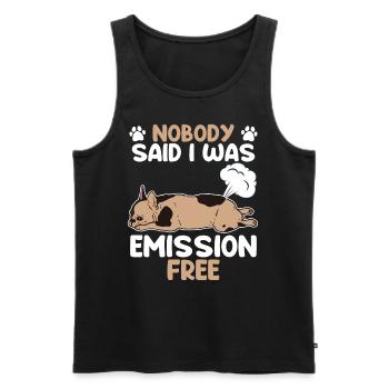French Bulldog Nobody Said I Was Emission - Men's Premium Organic Tank Top - black - Front - AI Model Male 178 light (178cm)