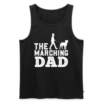 Deutscher Boxer Besitzer THE MARCHING DAD Lustiges - Männer Premium Bio Tank Top - Schwarz - Vorne - AI Model Male 178 light (178cm)