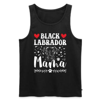 Schwarzer Labrador BLACK LABRADOR MAMA Labbi - Men's Premium Organic Tank Top - black - Front - AI Model Male 178 light (178cm)
