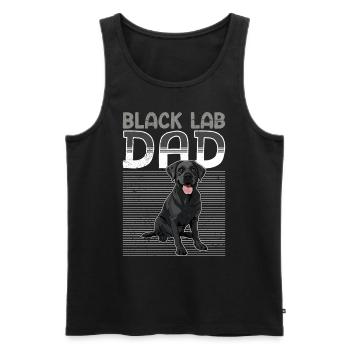 Schwarzer Labrador BLACK LAB DAD Labrador Besitzer - Männer Premium Bio Tank Top - Schwarz - Vorne - Michal (187cm)