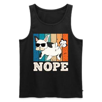 Bouledogue drôle OUBLIEZ-LE bouledogue français - Débardeur bio Premium Homme - noir - Devant - Michal (187cm)