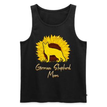 German Shepherd MOM Deutscher Schäferhund - Männer Premium Bio Tank Top - Schwarz - Vorne - Michal (187cm)
