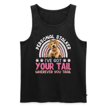 Labrador Lover PERSONAL STALKER Funny - Men's Premium Organic Tank Top - black - Front - Michal (187cm)