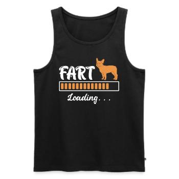 Französische Bulldogge FART Loading... Lustiges - Männer Premium Bio Tank Top - Schwarz - Vorne - AI Model Male 178 light (178cm)