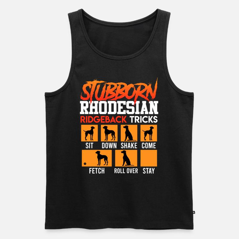 Ridgebacks STÆDIGE RHODESIAN RIDGEBACK - Herre Premium økologisk tanktop - sort