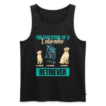 EVOLUTION OF A LABRADOR RETRIEVER Besitzer - Männer Premium Bio Tank Top - Schwarz - Vorne - AI Model Male 178 light (178cm)