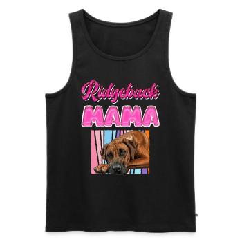 RIDGEBACK MAMA Rhodesian Ridgeback Dog Mom - Men's Premium Organic Tank Top - black - Front - AI Model Male 178 light (178cm)