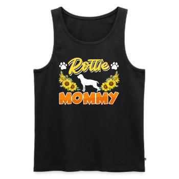ROTTIE MOMMY Rottweiler Besitzer Rottweiler - Männer Premium Bio Tank Top - Schwarz - Vorne - AI Model Male 178 light (178cm)