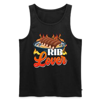 Fleischliebhaber RIB LOVER Grillfeier Lustiges - Männer Premium Bio Tank Top - Schwarz - Vorne - AI Model Male 178 light (178cm)