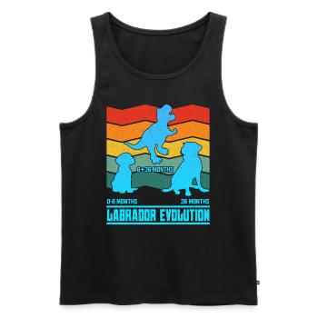 Labrador Besitzer LABRADOR EVOLUTION Lustiges - Männer Premium Bio Tank Top - Schwarz - Vorne - AI Model Male 178 light (178cm)