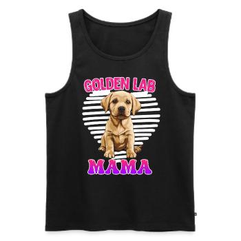 Golden Labrador Mama Golden Lab Mom Labrador - Men's Premium Organic Tank Top - black - Front - AI Model Male 178 light (178cm)