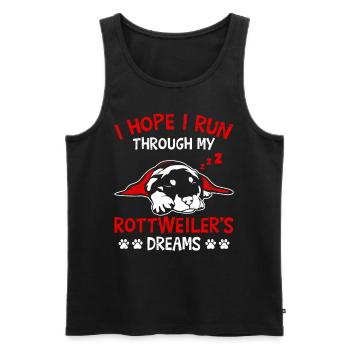 Rottie Fan Merchandise HOPE I RUN THROUGH MY ROTTWEILER - Men's Premium Organic Tank Top - black - Front - AI Model Male 178 light (178cm)