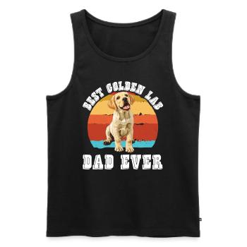 Golden Labrador BEST GOLDEN LAB DAD EVER Men - Men's Premium Organic Tank Top - black - Front - Michal (187cm)