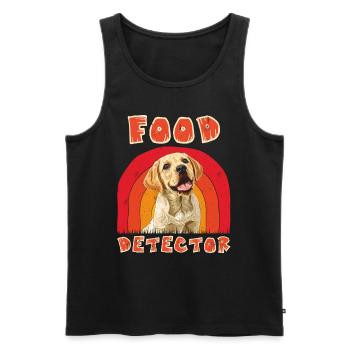 Labrador Lover FOOD DETECTOR Funny Labrador - Men's Premium Organic Tank Top - black - Front - Michal (187cm)