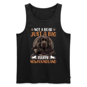 Neufundländer Hund KEIN BÄR NUR EIN GROßER - Männer Premium Bio Tank Top - Schwarz - Vorne - Michal (187cm)
