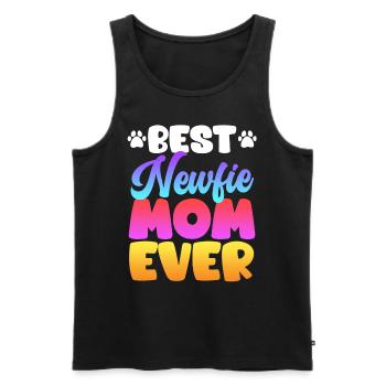 Neufundländer BEST NEWFIE MOM EVER Neufundländer - Männer Premium Bio Tank Top - Schwarz - Vorne - Michal (187cm)