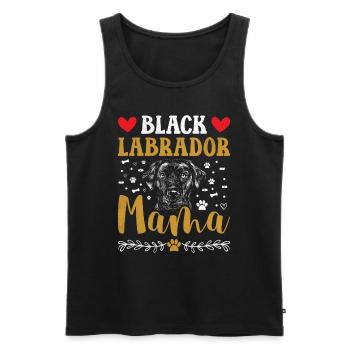 Schwarzer Labrador BLACK LABRADOR MAMA Labbi - Men's Premium Organic Tank Top - black - Front - AI Model Male 178 light (178cm)