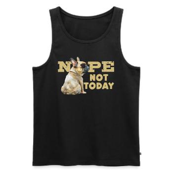 French Bulldog Stur NOPE NOT TODAY Funny - Men's Premium Organic Tank Top - black - Front - Michal (187cm)