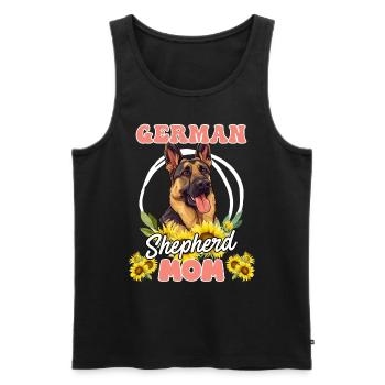 GERMAN SHEPHERD MOM Deutscher Schäferhund - Männer Premium Bio Tank Top - Schwarz - Vorne - Michal (187cm)