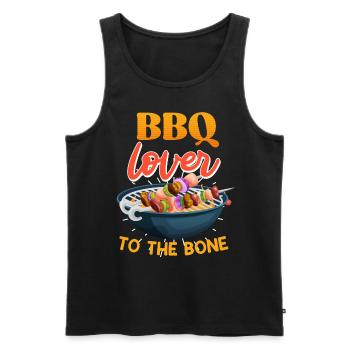 BBQ LOVER Meat Lover Grill Master Hot - Men's Premium Organic Tank Top - black - Front - Michal (187cm)