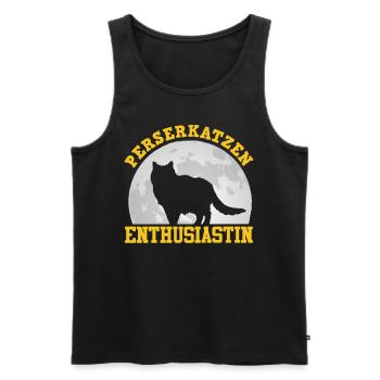 PERSIAN CAT ENTHUSIAST Persian Cat Mom - Men's Premium Organic Tank Top - black - Front - AI Model Male 178 light (178cm)