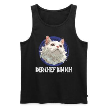 Turkish Van DER CHEF BIN ICH Lustiges Turkish Van - Männer Premium Bio Tank Top - Schwarz - Vorne - AI Model Male 178 light (178cm)