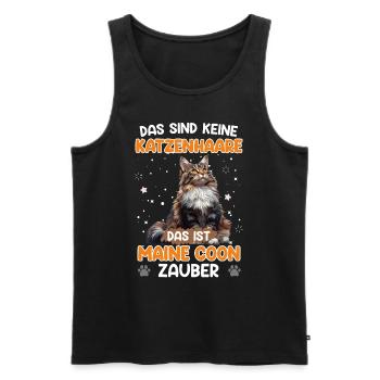 Maine Coon PAS DE CHEVEUX DE CHAT MAINE COON SORT - Débardeur bio Premium Homme - noir - Devant - Michal (187cm)