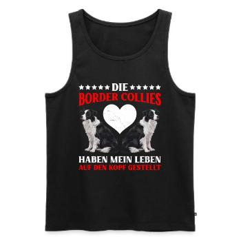 Propriétaires de chiens LES BORDER COLLIES ONT MA VIE - Débardeur bio Premium Homme - noir - Devant - Michal (187cm)